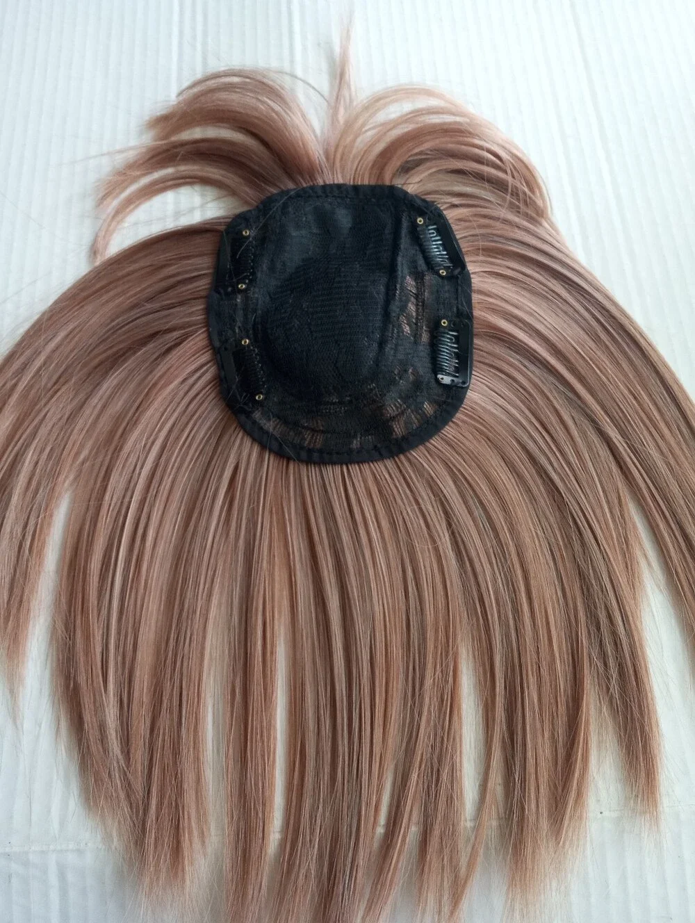 Clip-In Fringe Topper in Rose Brown Blend - Natural Volume